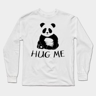 Cute Hug Me Panda Bear Tshirt | Fancy Panda-Lover Long Sleeve T-Shirt